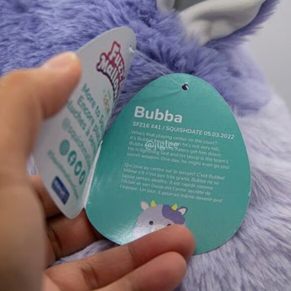 16" Bubba the Fuzzy Purple Cow Fuzzamallow Squishmallows KellyToy Jazzwares BNWT - Picture 7 of 7